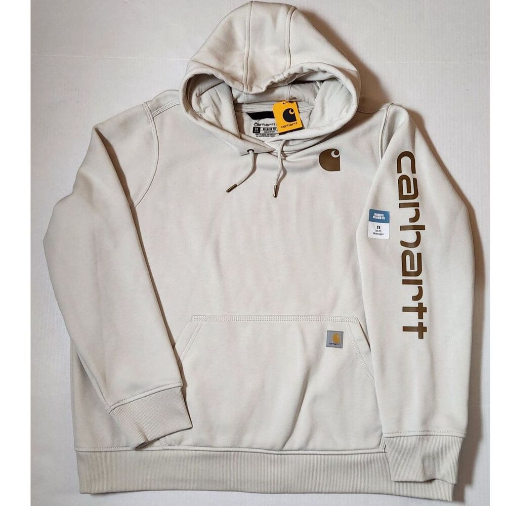 Carhartt Logo Sleeve Hoodie – Women’s 2X – Malt